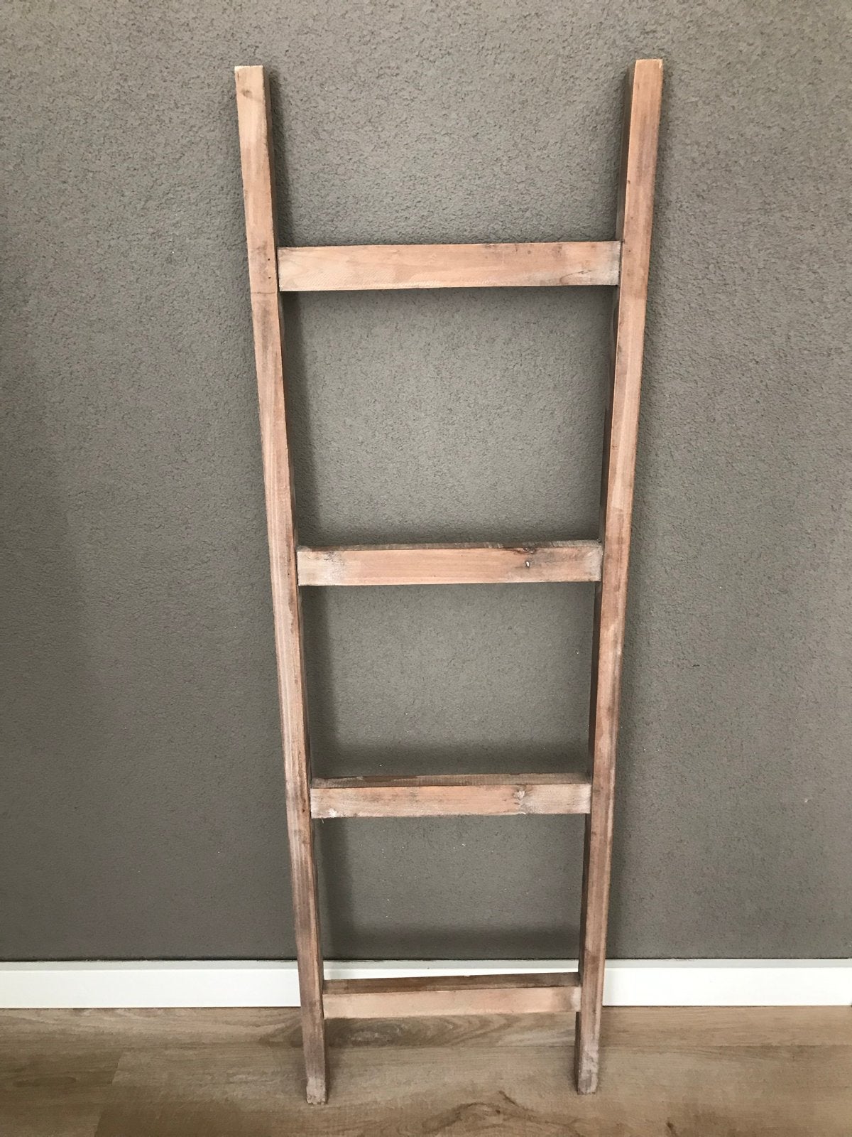 Decoratieve houten ladder - Rustieke uitstraling, Ophalen, Gebruikt, Ladder, Minder dan 2 meter