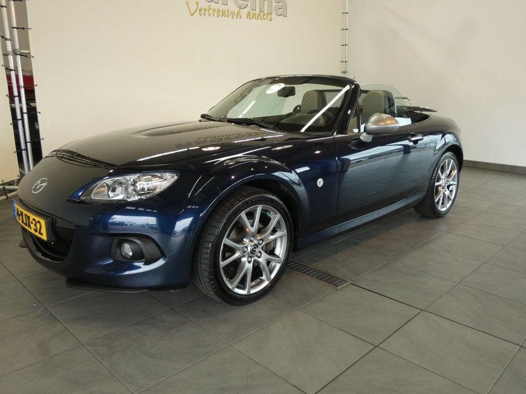 Mazda MX-5 Roadster 1.8 Silver Edition NL Auto dealer onderh, Auto's, 127 pk, 4 cilinders, Cabriolet, Blauw
