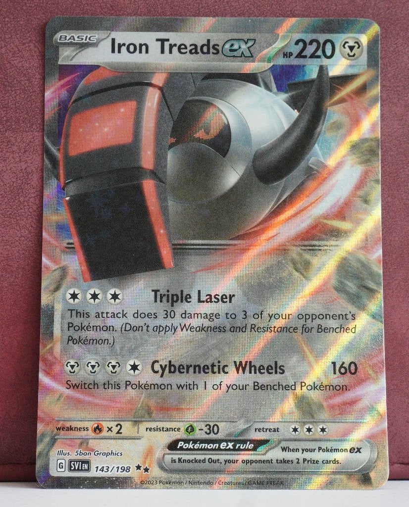 Iron Treads EX 143-198 Scarlet & Violet Pokémon Kaart, Verzenden, Nieuw, Losse kaart