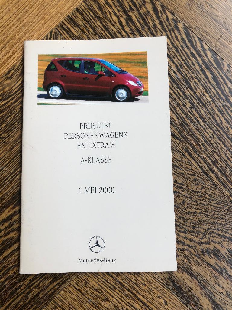Prijslijst Mercedes-Benz A-klasse W168 2000 nieuw!, Nieuw, Mercedes-Benz, Mercedes, Ophalen of Verzenden