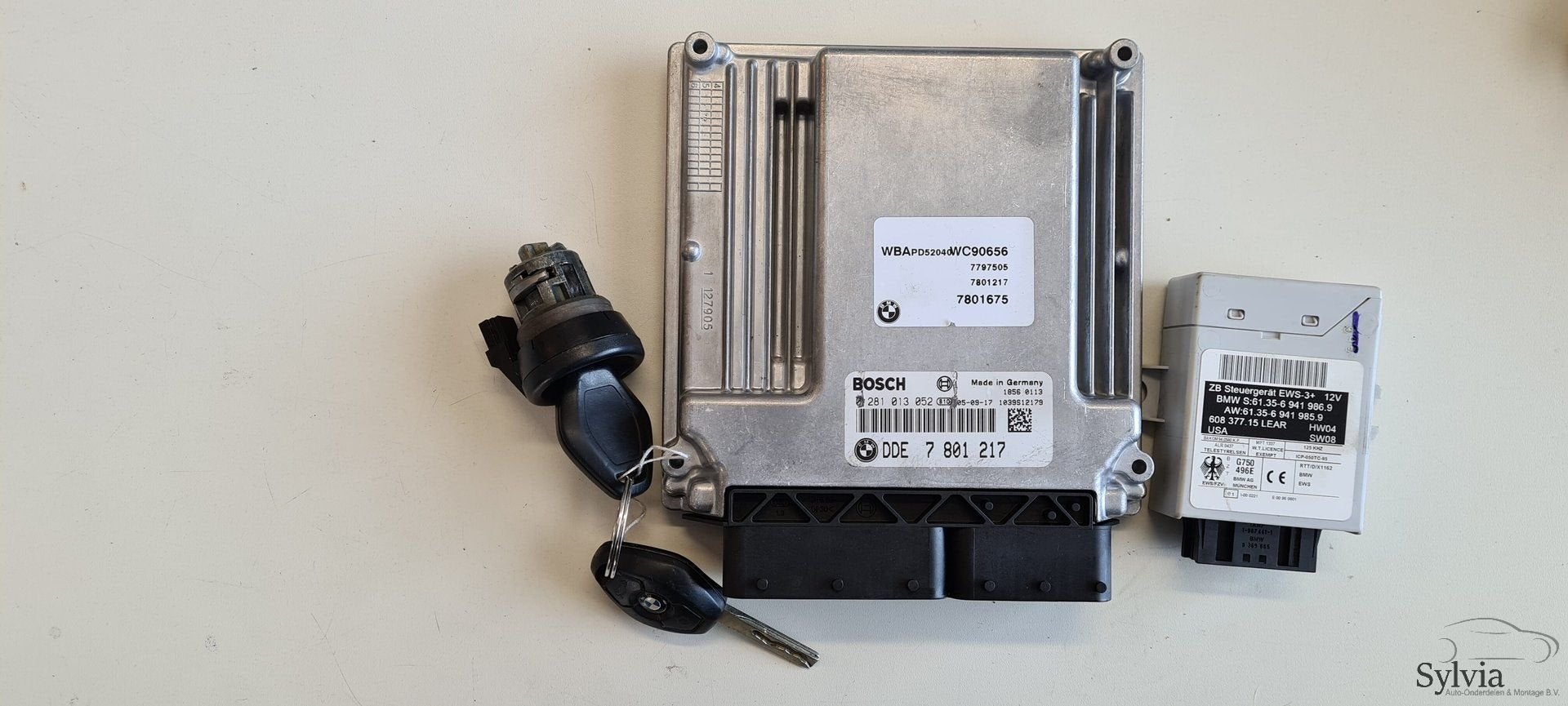 Startset EWS Contactslot+ ECU BMW X3 3.0d E83 M57  7801217, Gebruikt, -, -, Ophalen of Verzenden