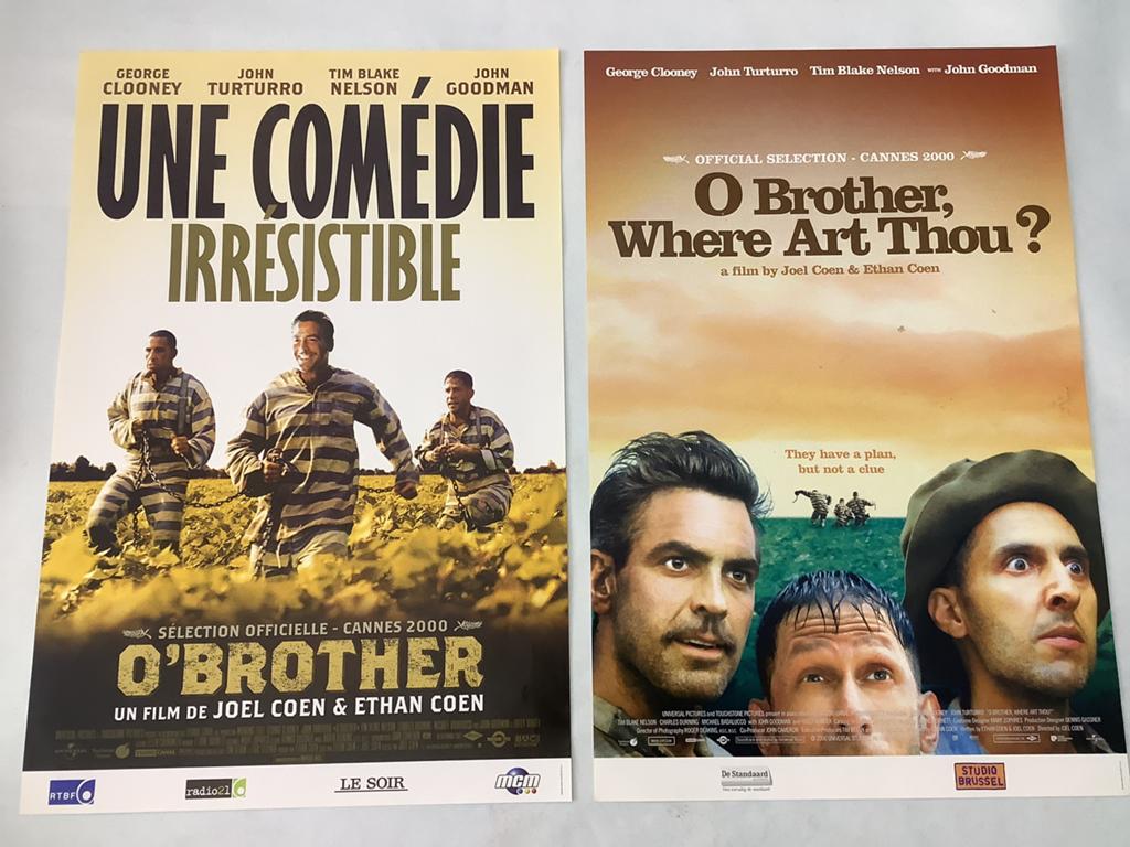 O'BROTHER WERE ARE THOU   filmposters  33-50 cm, Ophalen of Verzenden, Zo goed als nieuw, A1 t/m A3, Film en Tv