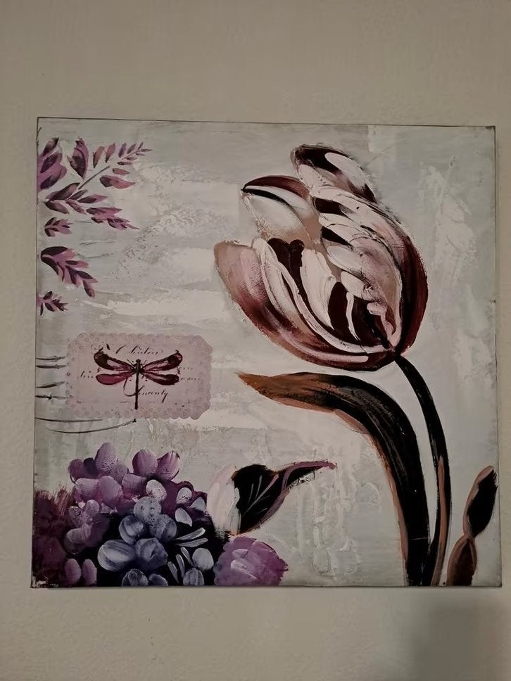 Schilderij op canvas vierkant 67,50 cm, Ophalen, 50 – 75, Zo goed als nieuw, Schilderij