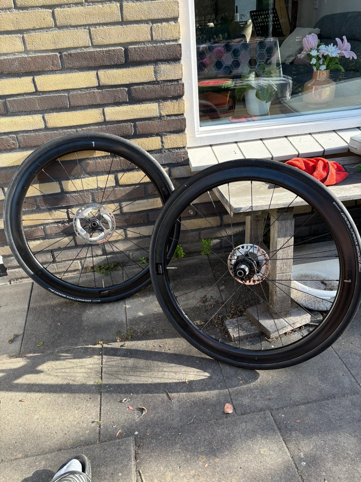Giant SLR 1 42 carbon wielset, Fietsen en Brommers, Fietsonderdelen, Gebruikt, Racefiets, Carbon, Ophalen
