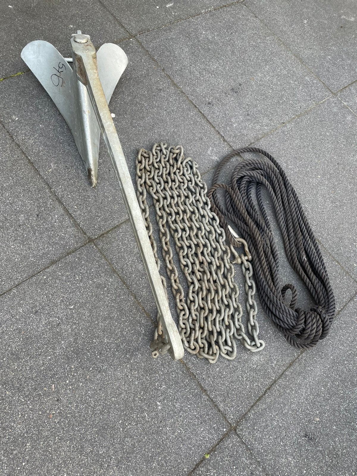 Anker 9kg.  Ploeganker, Watersport en Boten, Ophalen, Zo goed als nieuw
