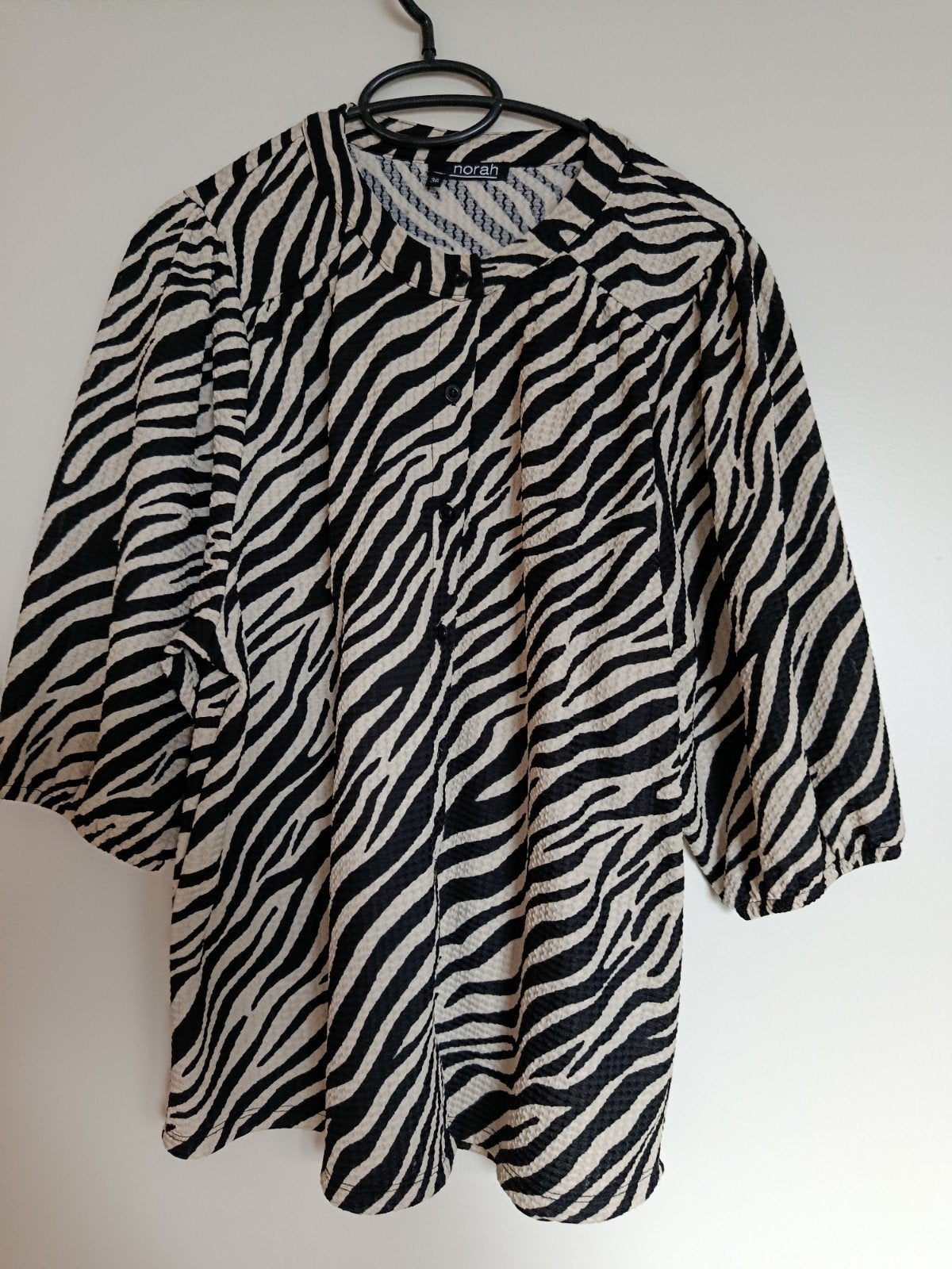 zebra print blouse mt 36 zgan van de Norah, Ophalen of Verzenden, Zo goed als nieuw, Maat 36 (S), Zwart
