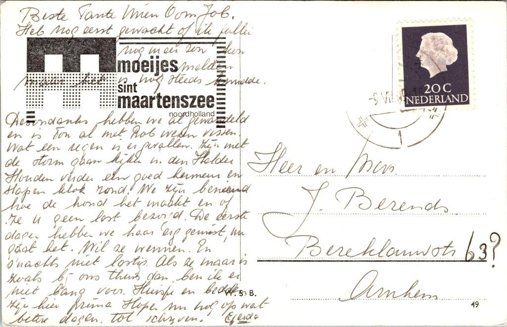Groeten uit Sint Maartenszee - 3 ansichtkaarten, Verzamelen, Ansichtkaarten | Nederland, Verzenden, 1960 tot 1980, Gelopen, Noord-Holland