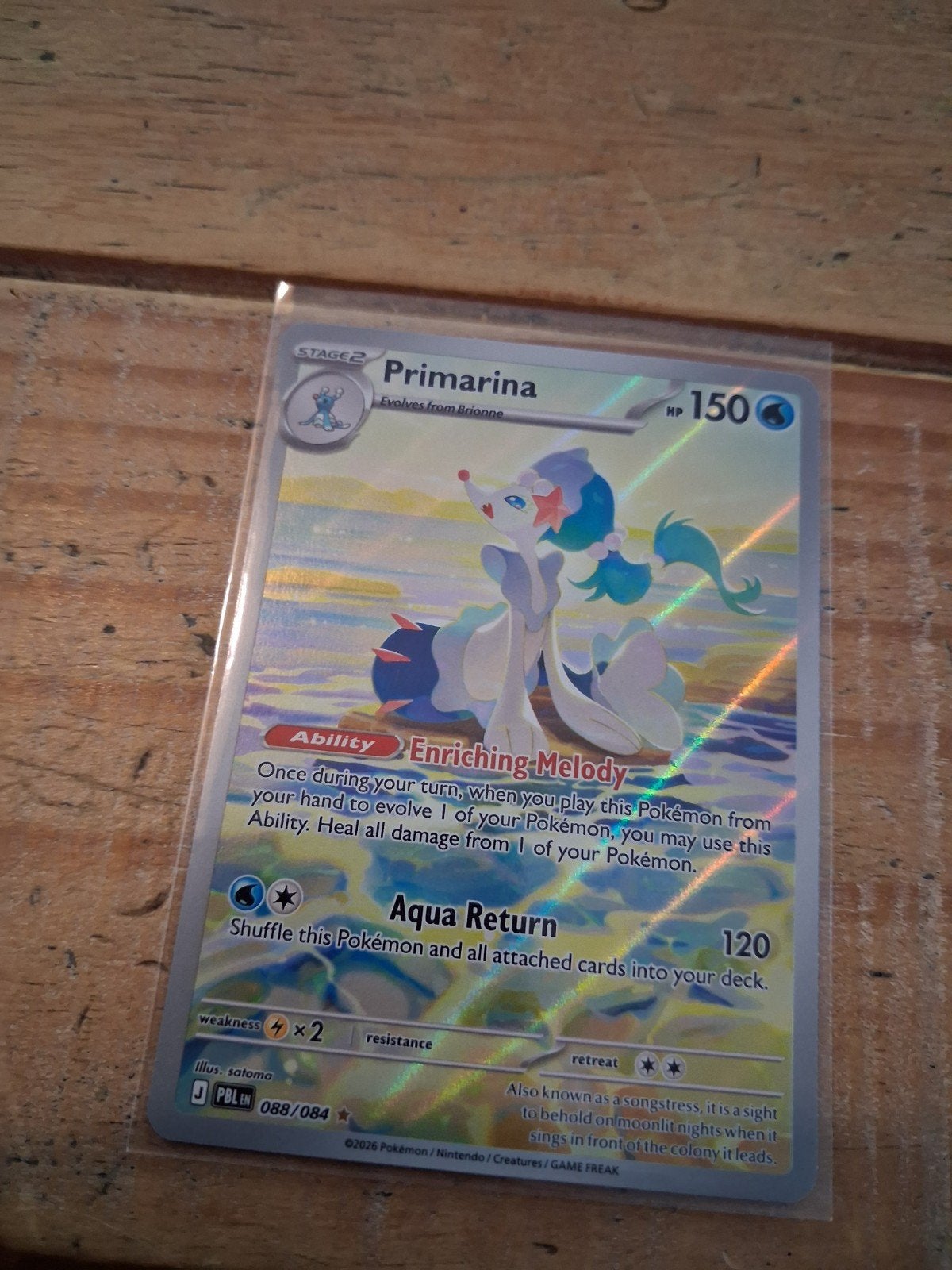 primarina 88/84, Ophalen of Verzenden, Nieuw, Losse kaart, Foil
