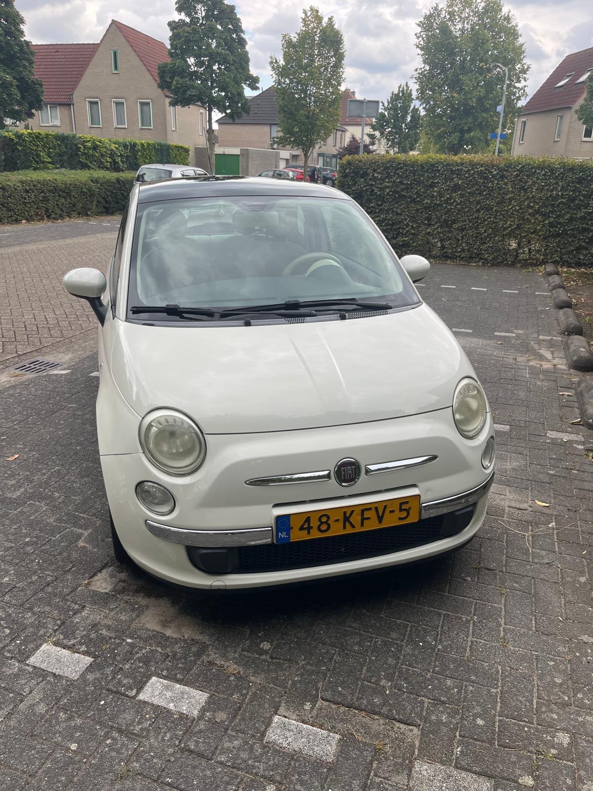 Fiat 500 1.2 C 2009 Wit, 1242 cc, 4 cilinders, 840 kg, Wit