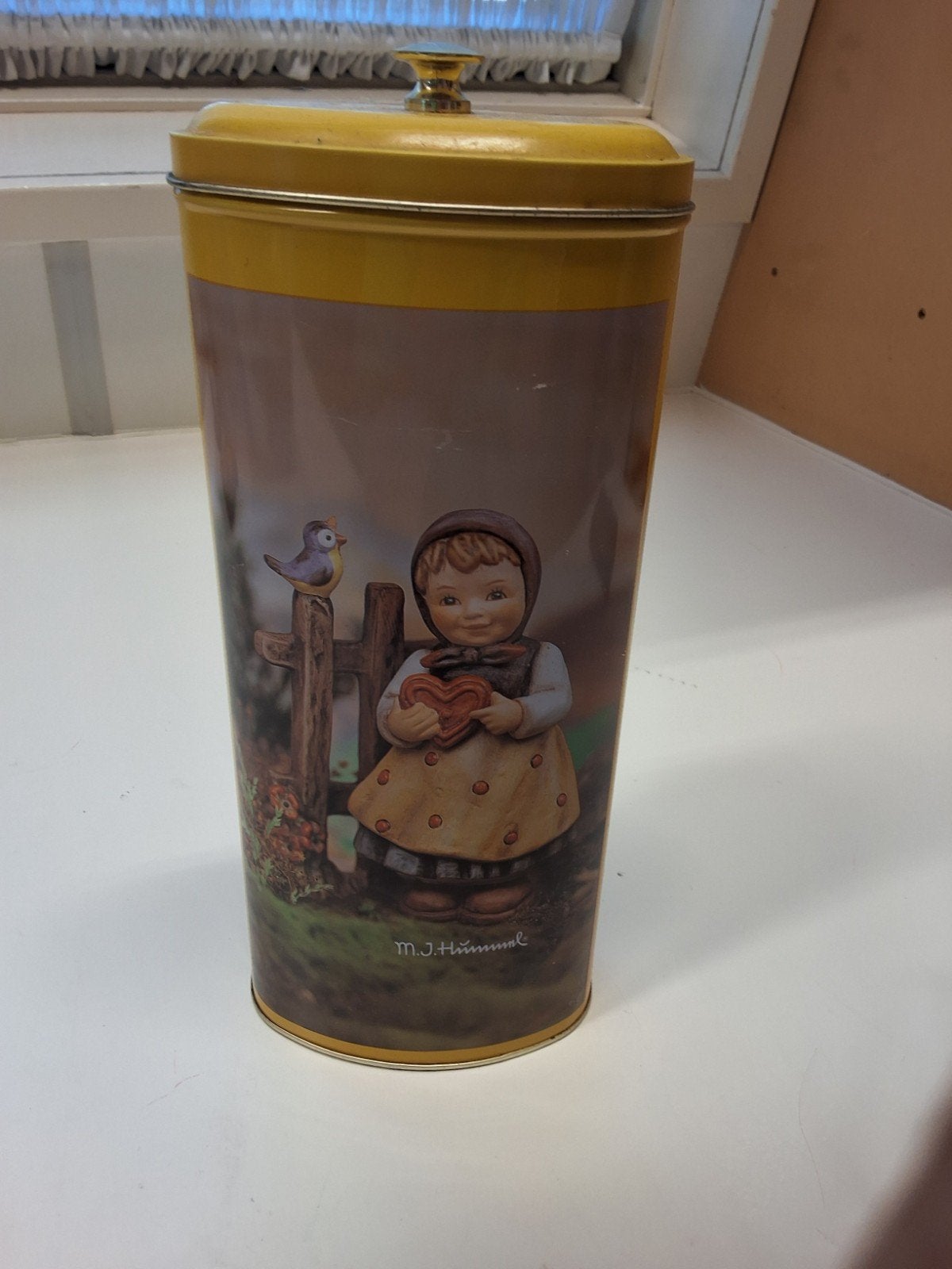 Vintage Hummel Spaghettiblik met Kinderfiguurtje, Verzamelen, Ophalen of Verzenden