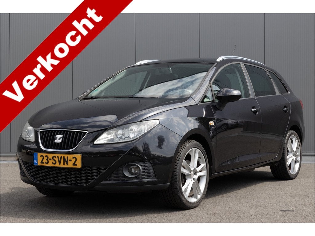 SEAT Ibiza ST 1.2 TSI Sport | CRUISE | CLIMA | NL-AUTO, Voorwielaandrijving, Euro 5, Stof, Zwart