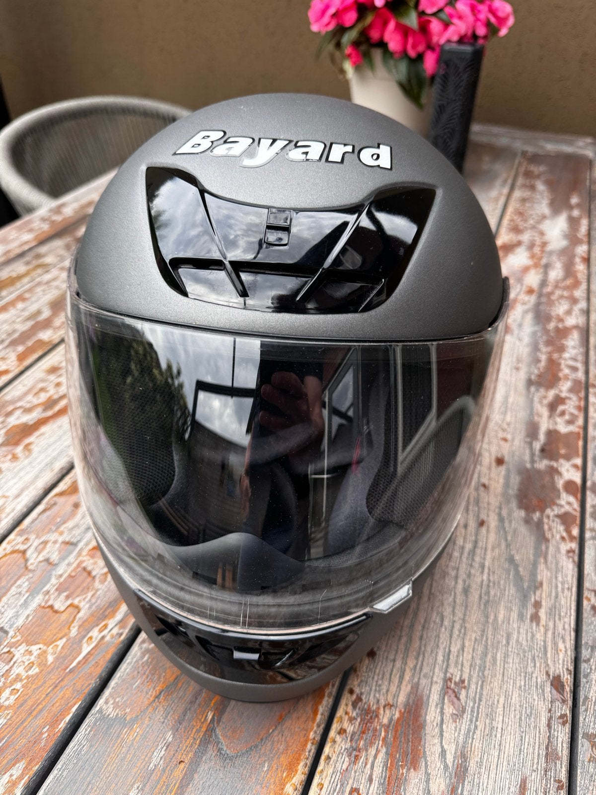 Bayard Fiberglas helm - maat XS, Motoren, Kleding | Motorhelmen, Overige merken, XS, Ophalen of Verzenden, Integraalhelm