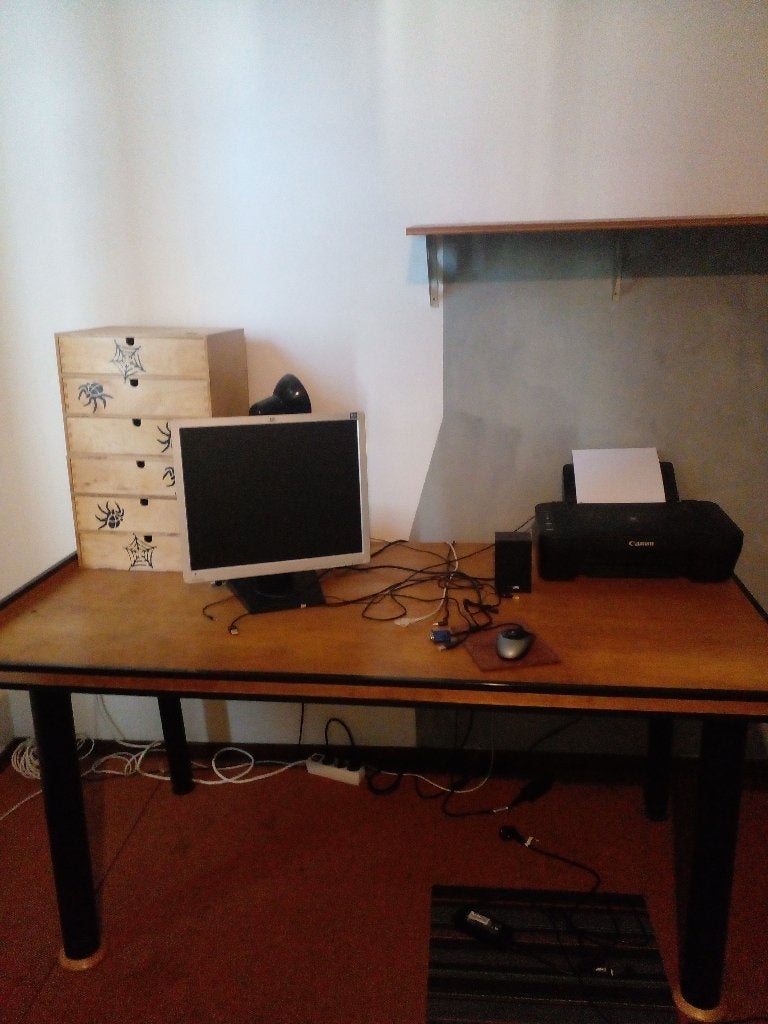 Bureau, 160 cm, Gebruikt, Opzetstuk, Hout