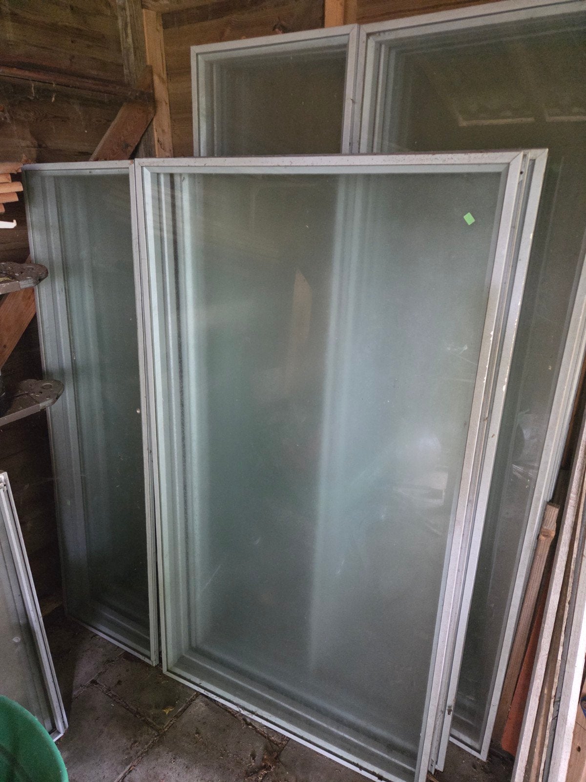 Aluminium kozijnen met glas - diverse afmetingen, Ophalen, Gevelraam of Ruit, Gebruikt, Minder dan 80 cm