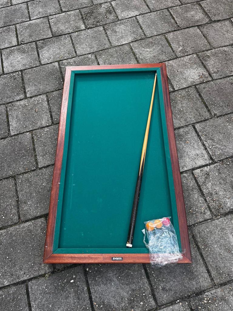 Biljarttafel Sywon 135x60 cm met keu en ballen, Ophalen, Gebruikt, Biljarttafel