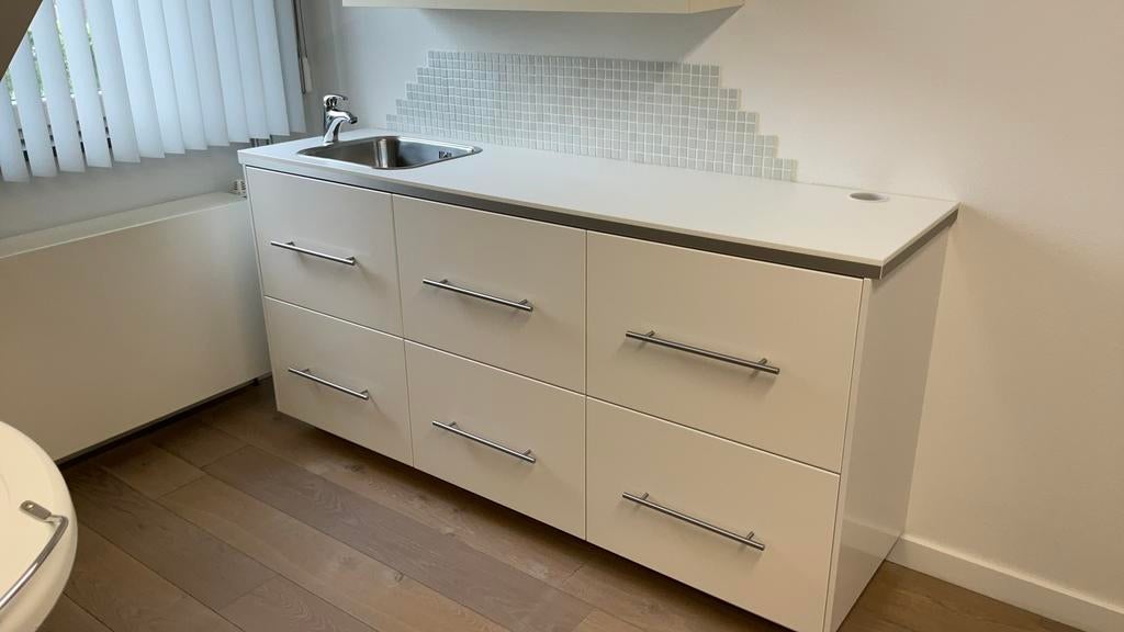 Kasten meubel salon/ bakamer/ keuken, Ophalen of Verzenden, Zo goed als nieuw, Wit, Enkelwandige keuken