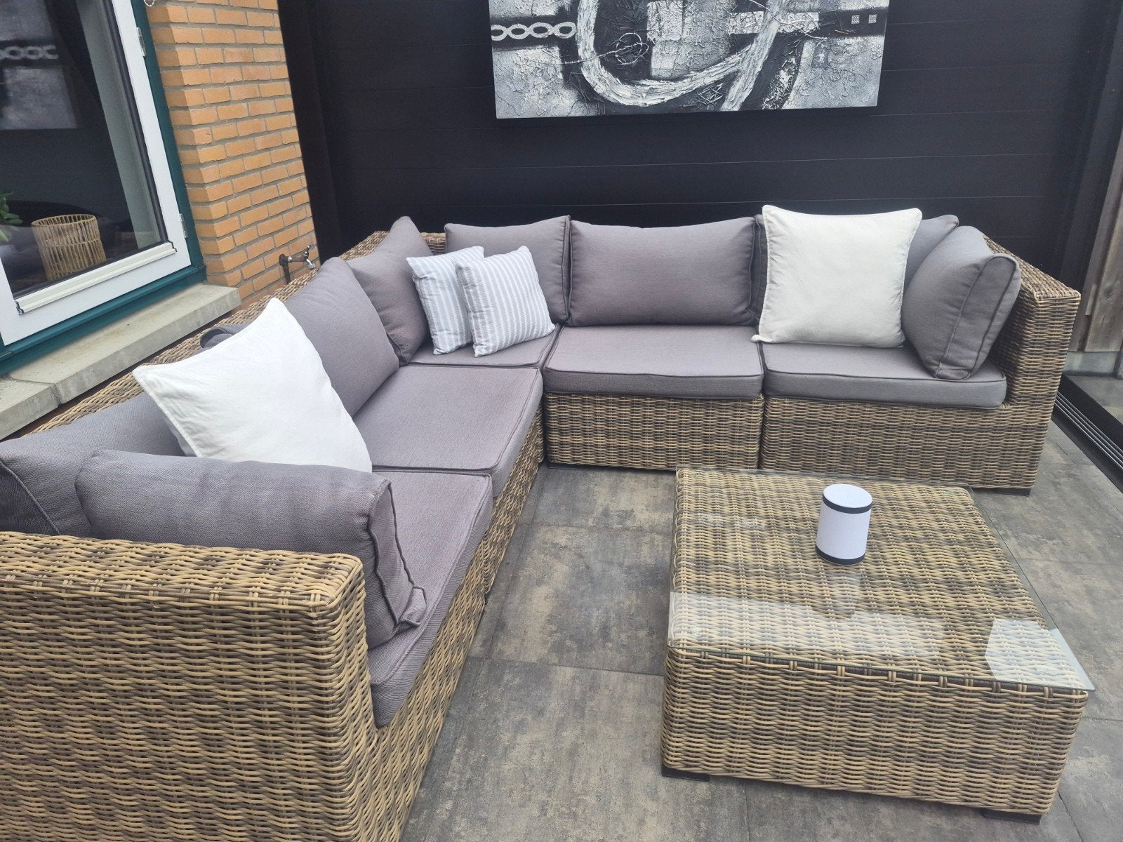 wicker lounge set, Tuin en Terras, Ophalen of Verzenden, Wicker