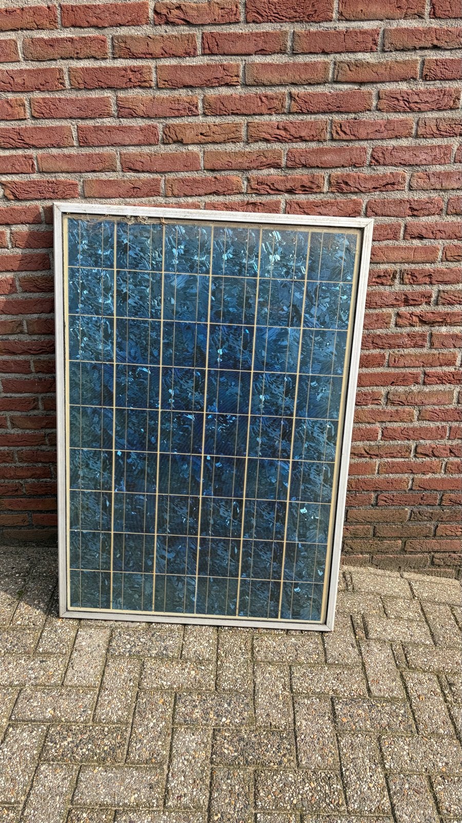 4 gebruikte zonnepanelen 85x122cm met adapters en handleidin, Ophalen, Gebruikt, Overige typen