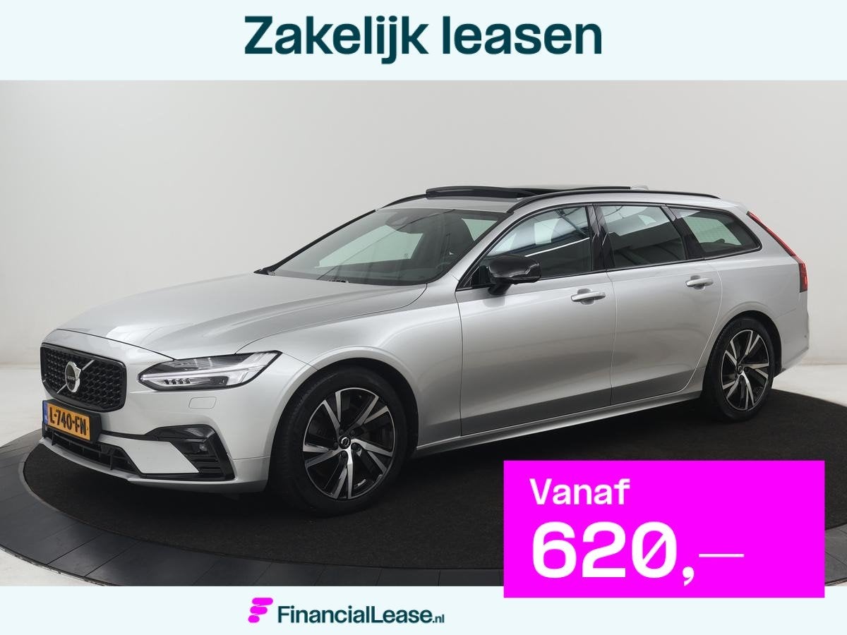Volvo V90 2.0 B4 R-Design | Panoramadak | Leder | Stuur/stoe, Verwarmde buitenspiegels, Euro 6, 4 cilinders, Origineel Nederlands