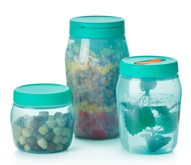 Tupperware Jar Set (3-delig) Nieuw, Huis en Inrichting, Keuken | Tupperware, Blauw, Beker of Kan, Nieuw, Ophalen of Verzenden
