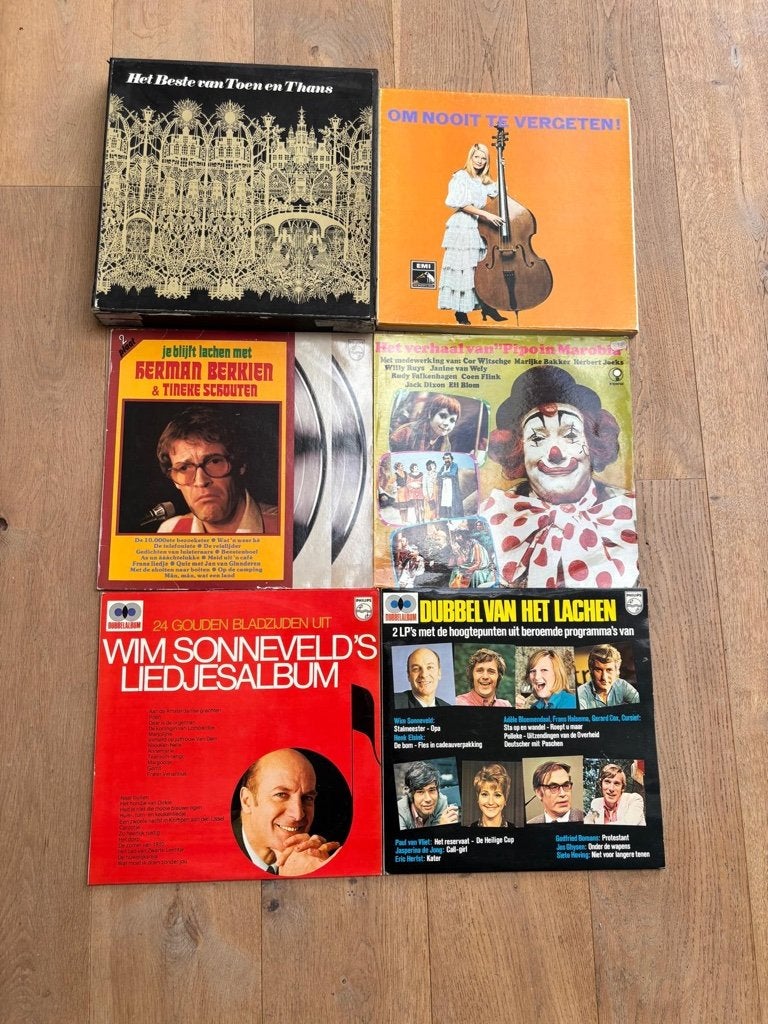 6 LP's (vinyl) Nederlandstalig, LP, Ophalen of Verzenden, Zo goed als nieuw, Levenslied of Smartlap