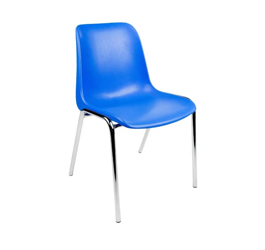Kantine stoel blauw, Ophalen, Zo goed als nieuw, Blauw, Vijf, Zes of meer stoelen