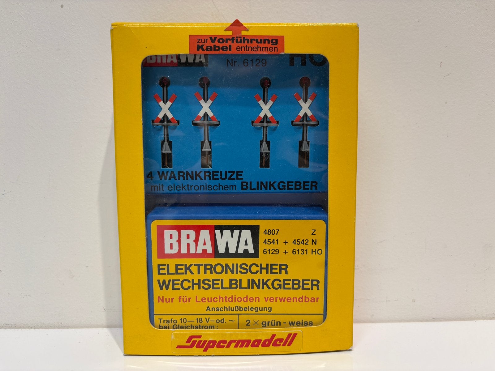 Brawa H0 Nr. 6129 Andreaskruis met waarschuwingslicht Nieuw, Overige merken, Nieuw, Ophalen of Verzenden, Gelijkstroom