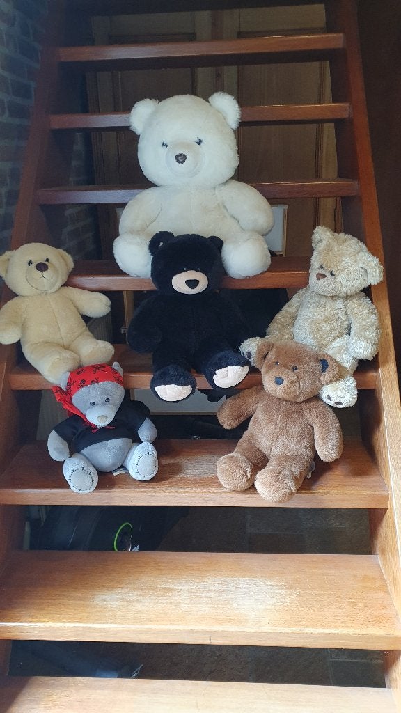 berenfamilie in prima staat, per stuk te koop. Opsturen of, Ophalen of Verzenden, Zo goed als nieuw, Stoffen beer, Overige merken