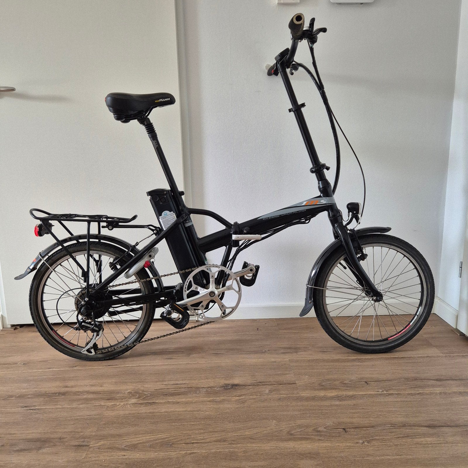 Z.G.A.N. JMS elektrische vouwfiets (20inch), Ophalen, Velgrem, Versnellingen, Zo goed als nieuw