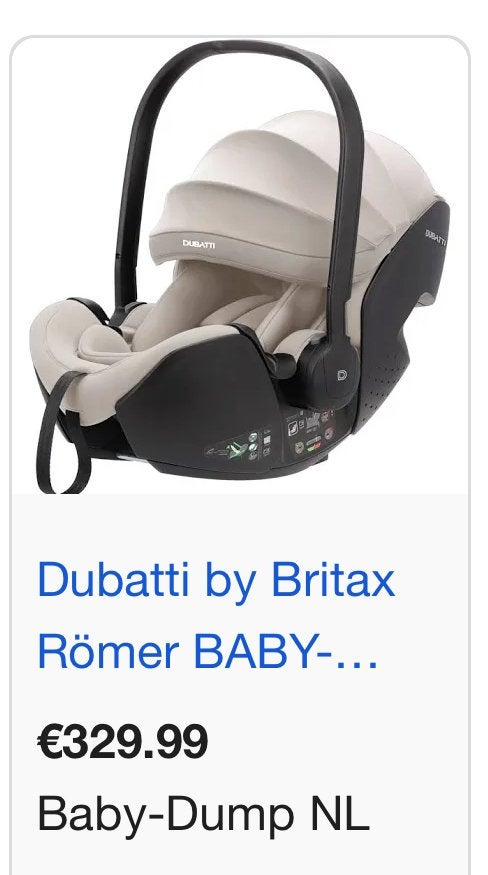Dubatti by Britax Römer Babysafe Pro - Mushroom Gray, Kinderen en Baby's, Autostoeltjes, Ophalen, Romer, Autogordel of Isofix