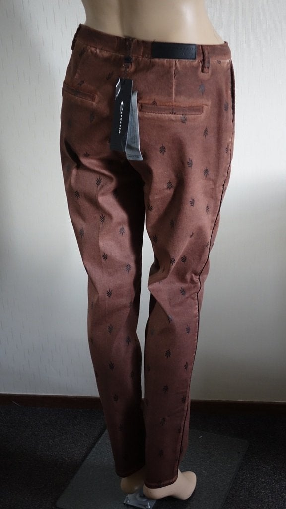 nieuwe EXPRESSO broek met blaadjes bruin, Nieuw, Maat 34 (XS) of kleiner, Lang, Meerkleurig