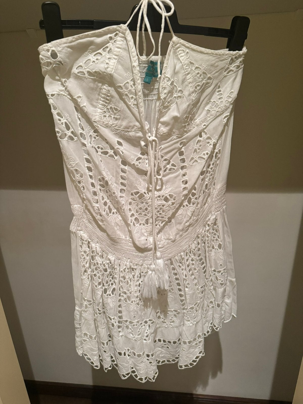 ANTICA SARTORIA • Ibiza Boho | broderie jurk | tuniek - L, Kleding | Dames, Jurken, Ophalen of Verzenden, Zo goed als nieuw, Boven de knie