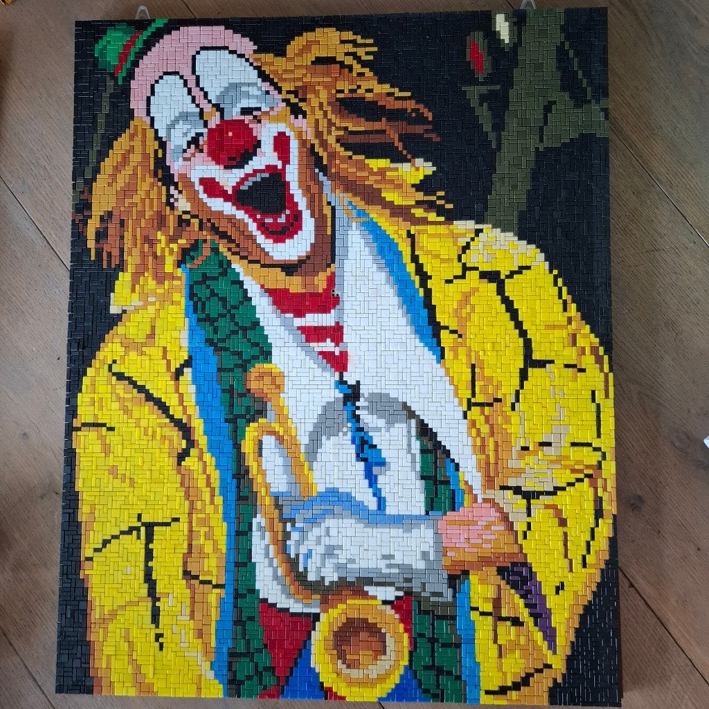 Groot ministeck schilderij clown, Hobby en Vrije tijd, Ophalen of Verzenden, Zo goed als nieuw, Overige typen