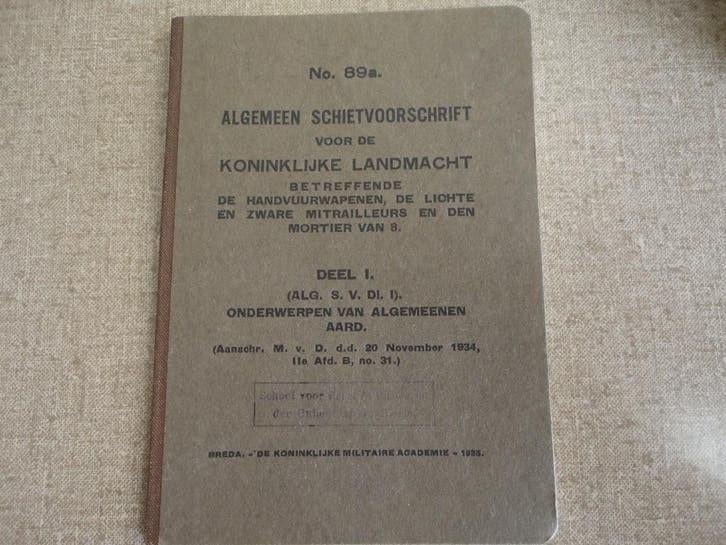 Nr 89a, alg schietvoorschrift deel 1 uit 1935, Ophalen of Verzenden, Nederland