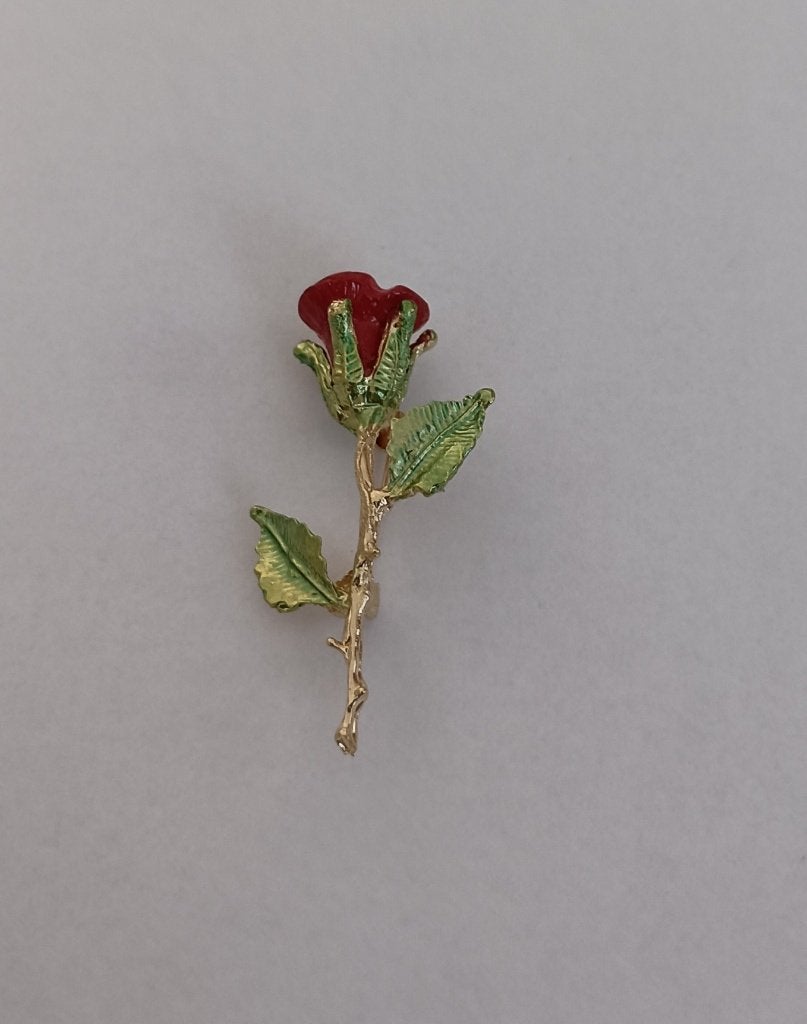 Roos broche, Overige materialen, 4 tot 7 cm, Overige kleuren, Nieuw