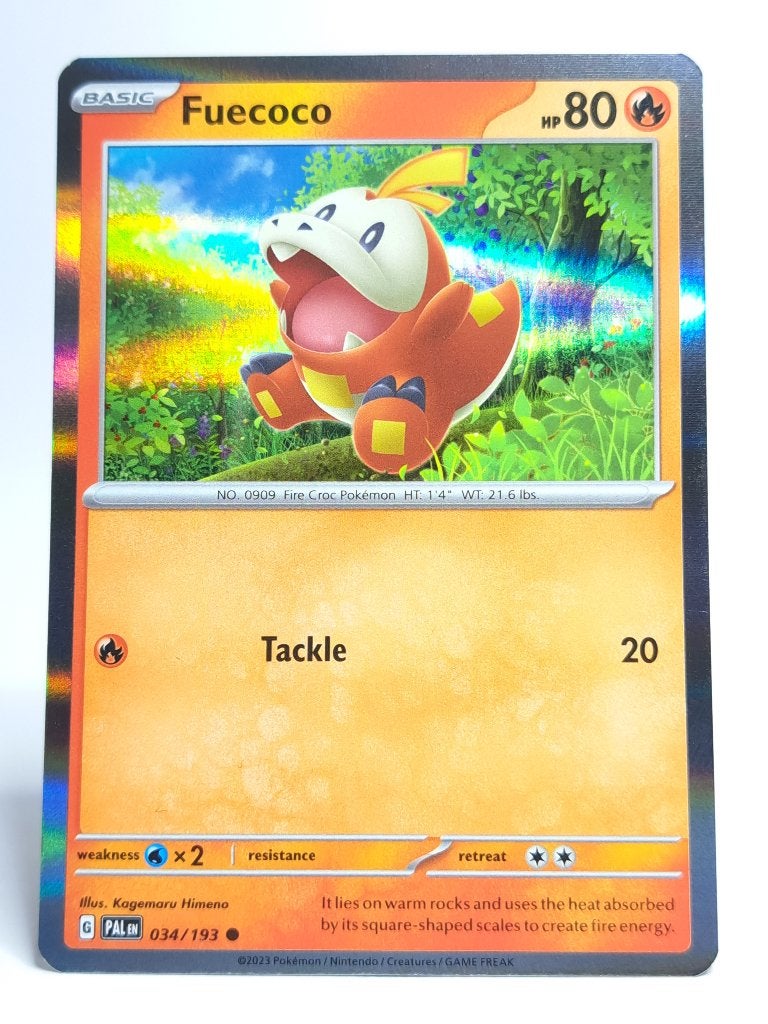Pokémon - PROMO - Fuecoco - 034/193 - Holo, Verzenden, Zo goed als nieuw, Losse kaart, Foil
