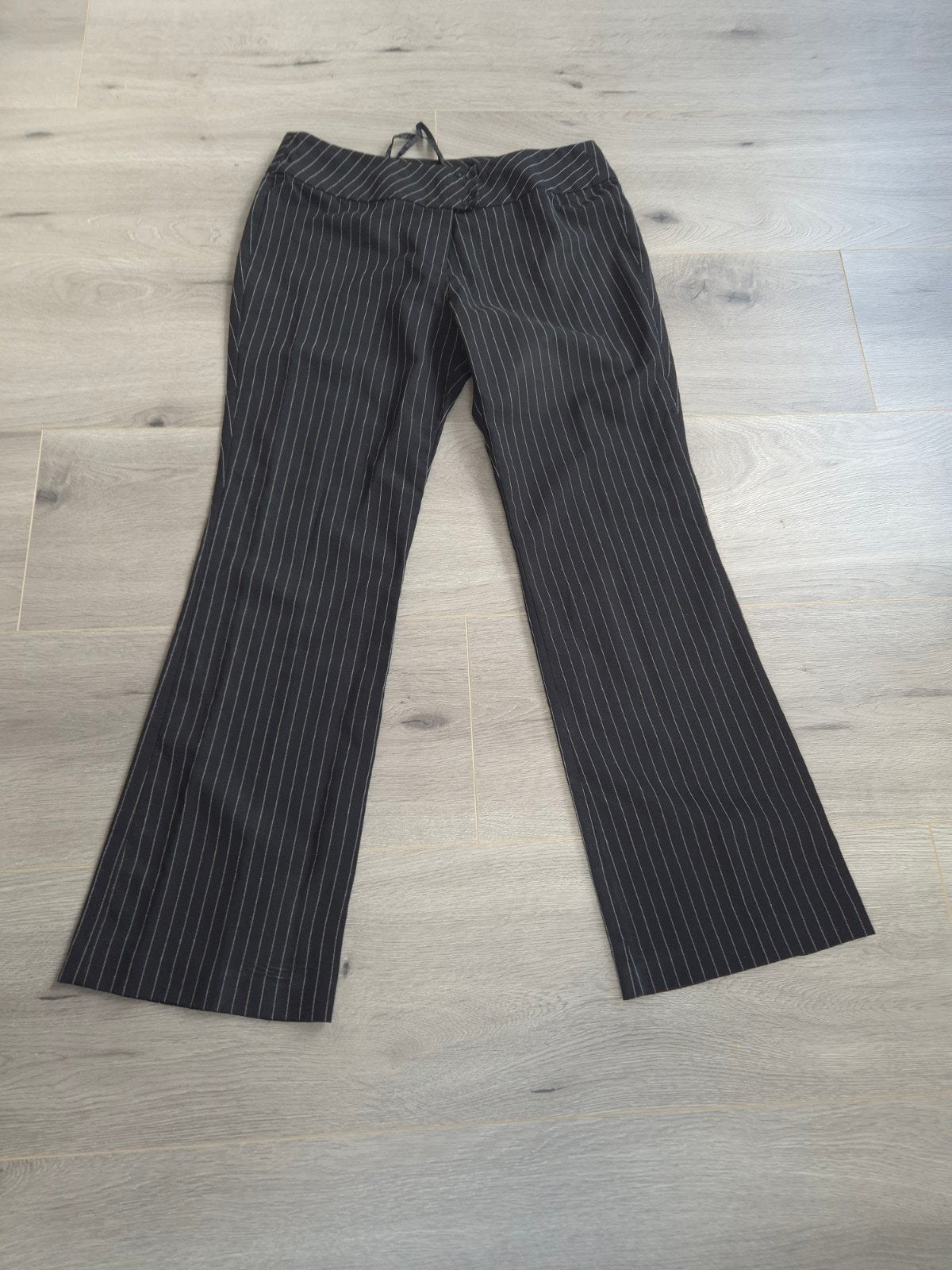 ​3 Suisses Pantalon met Krijtstreep / Wide Leg Broek 44, Zwart, Ophalen of Verzenden, Zo goed als nieuw, Lang