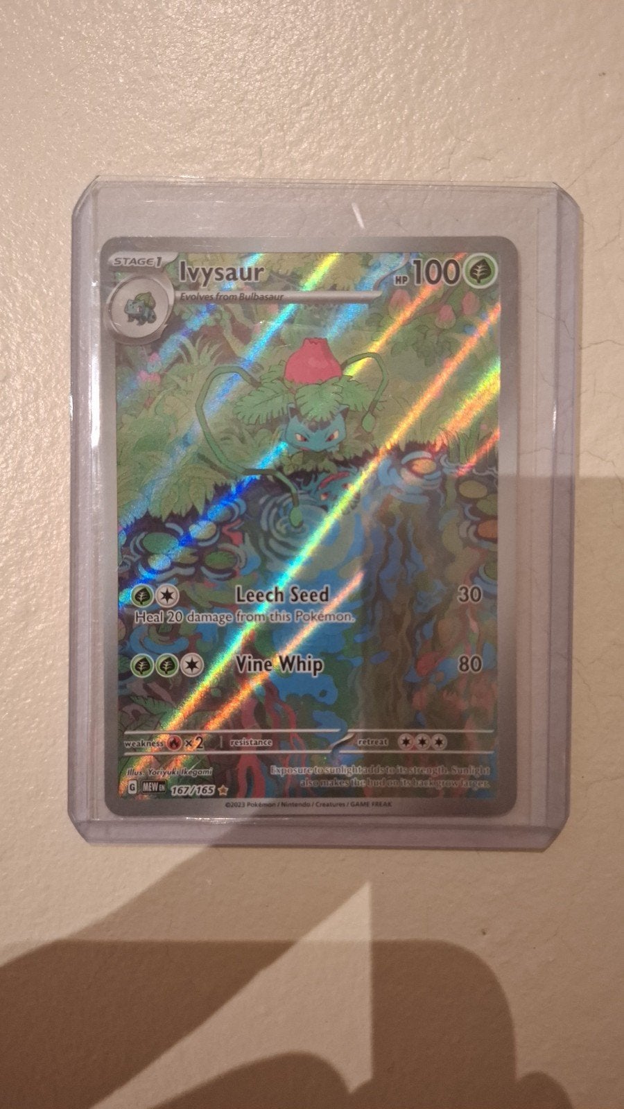 Ivysaur 167/165 Reverse Holo Pokemon Kaart, Ophalen of Verzenden, Zo goed als nieuw, Losse kaart, Foil