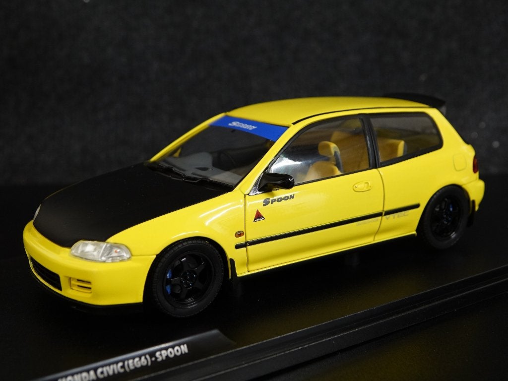 Solido 1:18 Honda Civic (EG6) 1991 Spoon version, geel, Solido, Auto, Solido, Onbekend