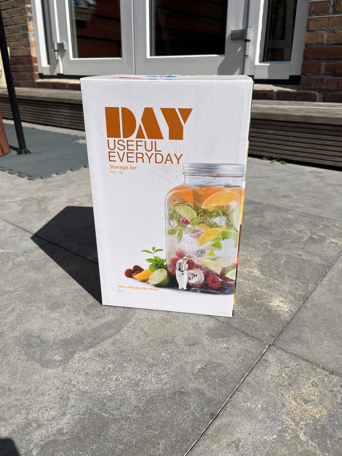 DAY Useful Everyday Storage Jar met kraan 8L, Ophalen, Nieuw, Overige merken, Glas