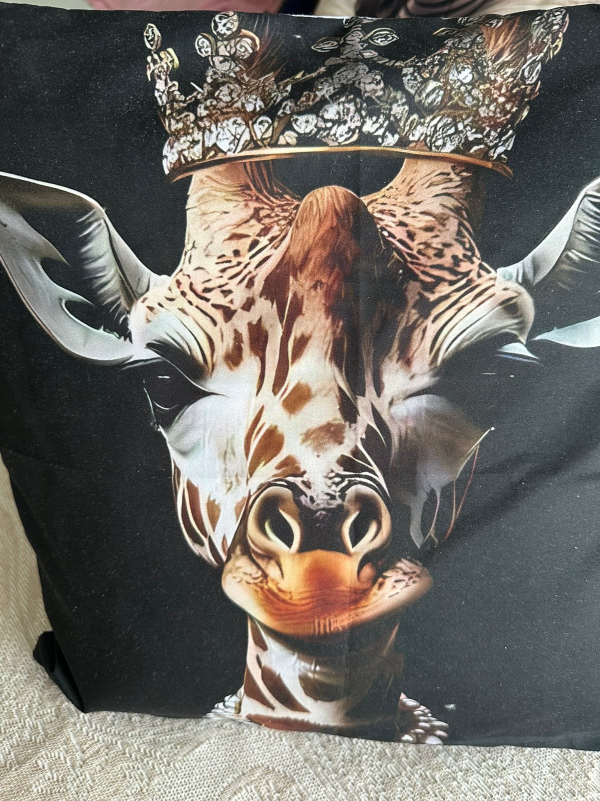 Super mooie kussenhoes (giraf) 🦒 nieuw !, Huis en Inrichting, Woonaccessoires | Kussens, Ophalen, Nieuw, Overige kleuren, Vierkant