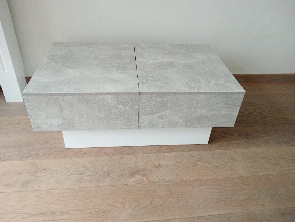 Moderne salontafel met uitschuifbare blad, Huis en Inrichting, Tafels | Salontafels, Ophalen, Overige materialen, Gebruikt, 50 tot 100 cm