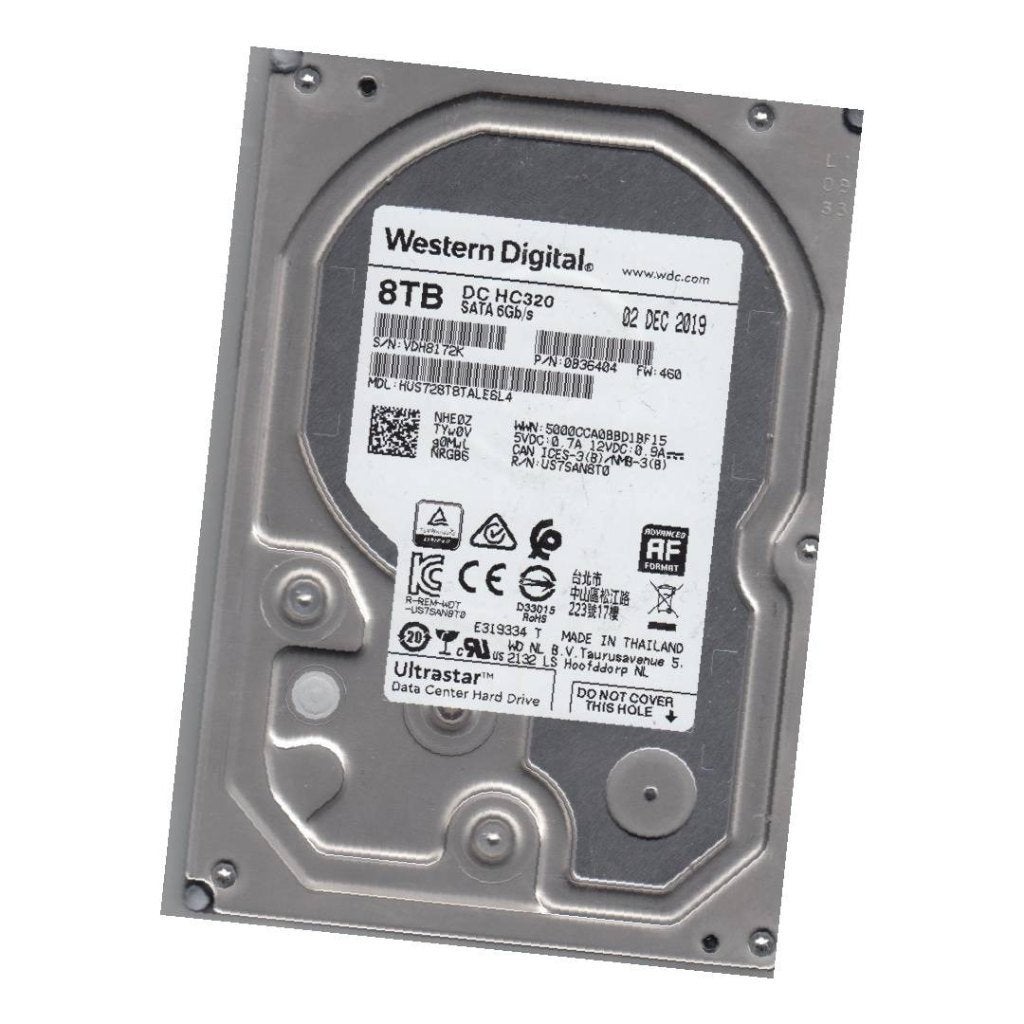 Western Digital Ultrastar DC HC320 HUS728T8TALE6L4 8TB, Computers en Software, Harde schijven, Ophalen, Intern, Zo goed als nieuw
