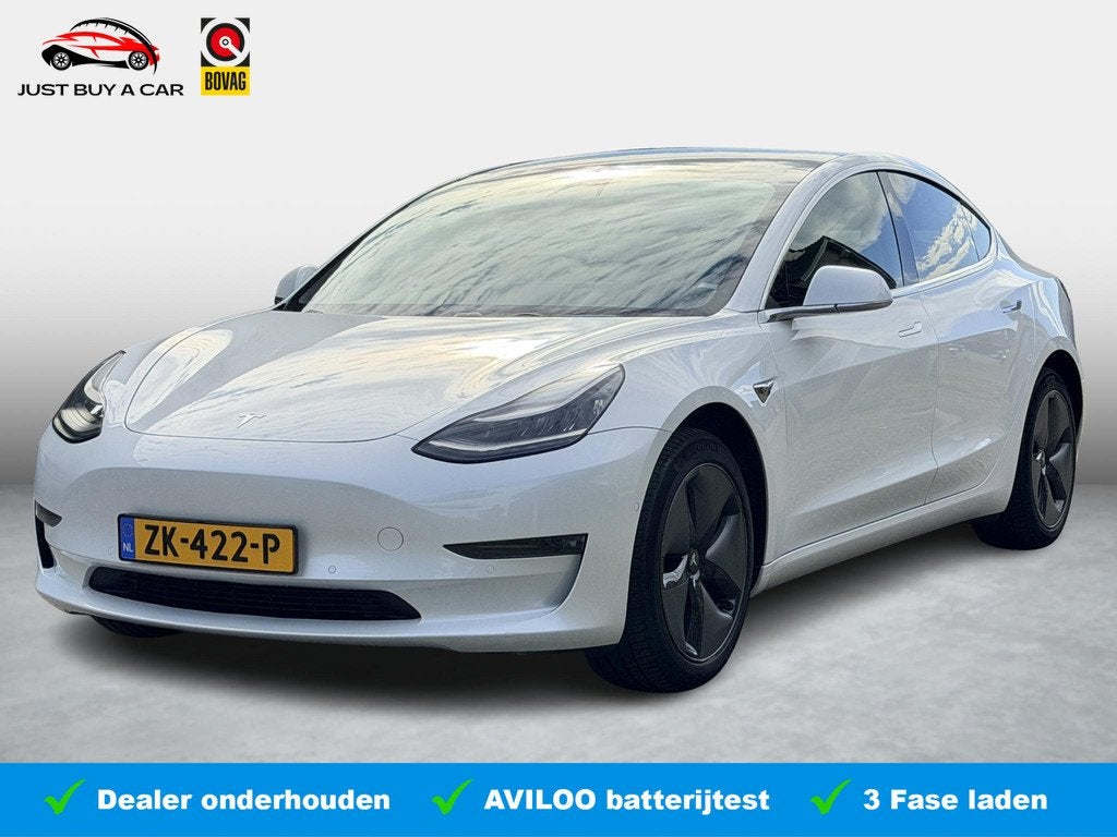 Tesla Model 3 Long Range AWD 75 kWh SOH 85,2 % / Trekhaak /, Auto's, Tesla, Zwart, Met garantie (alle), Wit, Origineel Nederlands