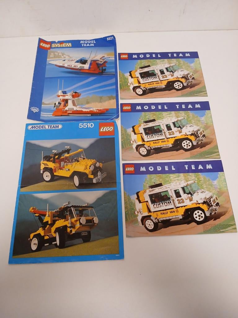 Lego modelteam bouwinstructies 5550, 5521, 5510, Kinderen en Baby's, Speelgoed | Duplo en Lego, Ophalen of Verzenden, Zo goed als nieuw