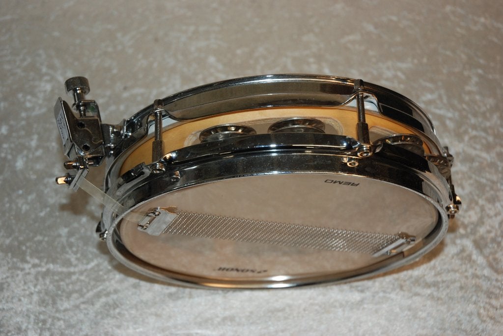 Sonor Jungle snare met schellen 10x2 inch   <26261018>, Gebruikt, ., Drums of Percussie, Ophalen of Verzenden