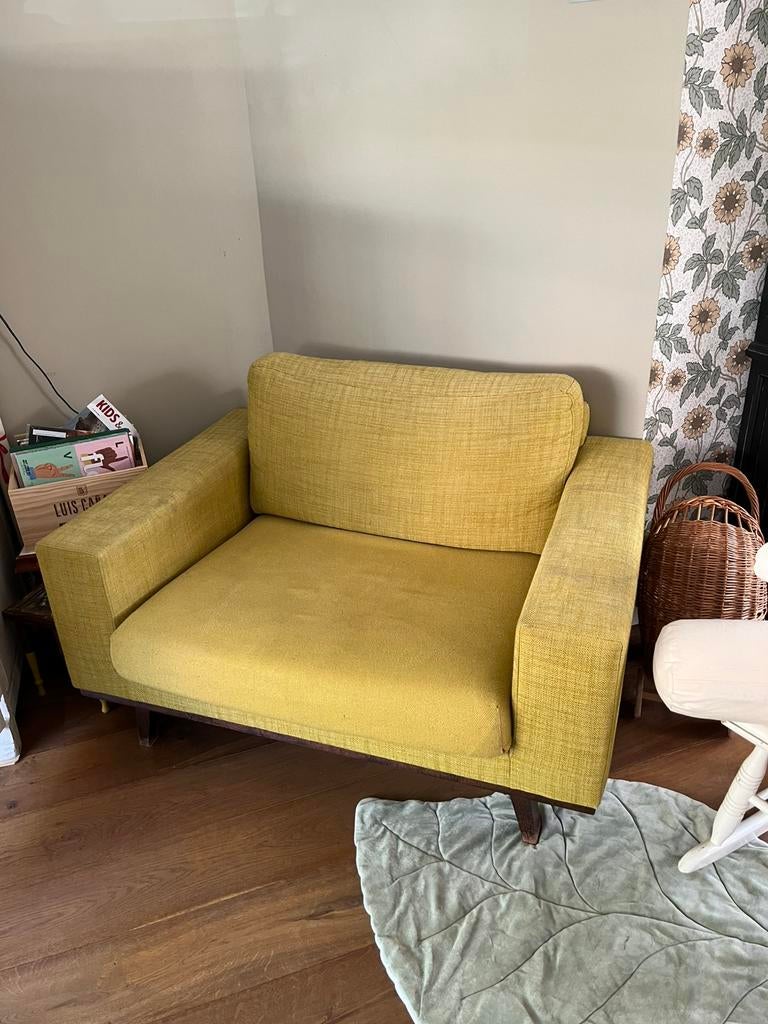Gratis gele loveseat, Ophalen, Gebruikt, Overige maten, 75 tot 100 cm