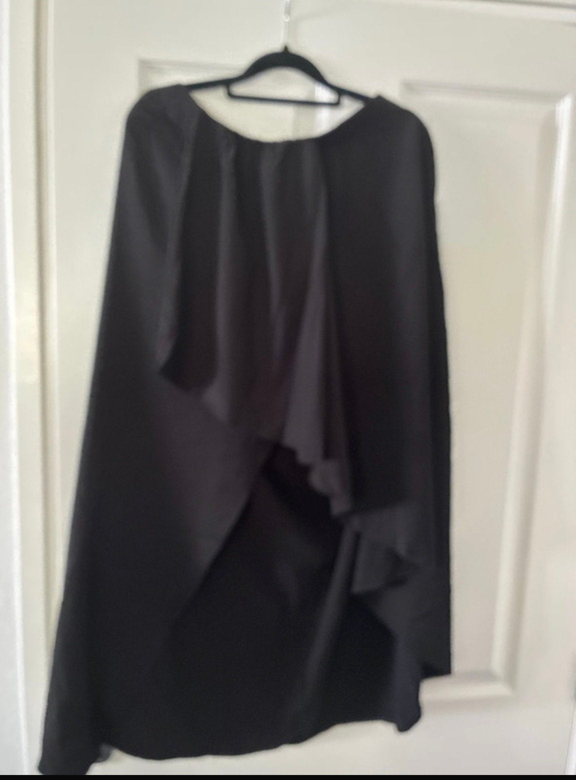 Nieuwe Zwarte asymmetrische rok mt 50 met ruches h&m, Zwart, Maat 46/48 (XL) of groter, Nieuw, Ophalen of Verzenden