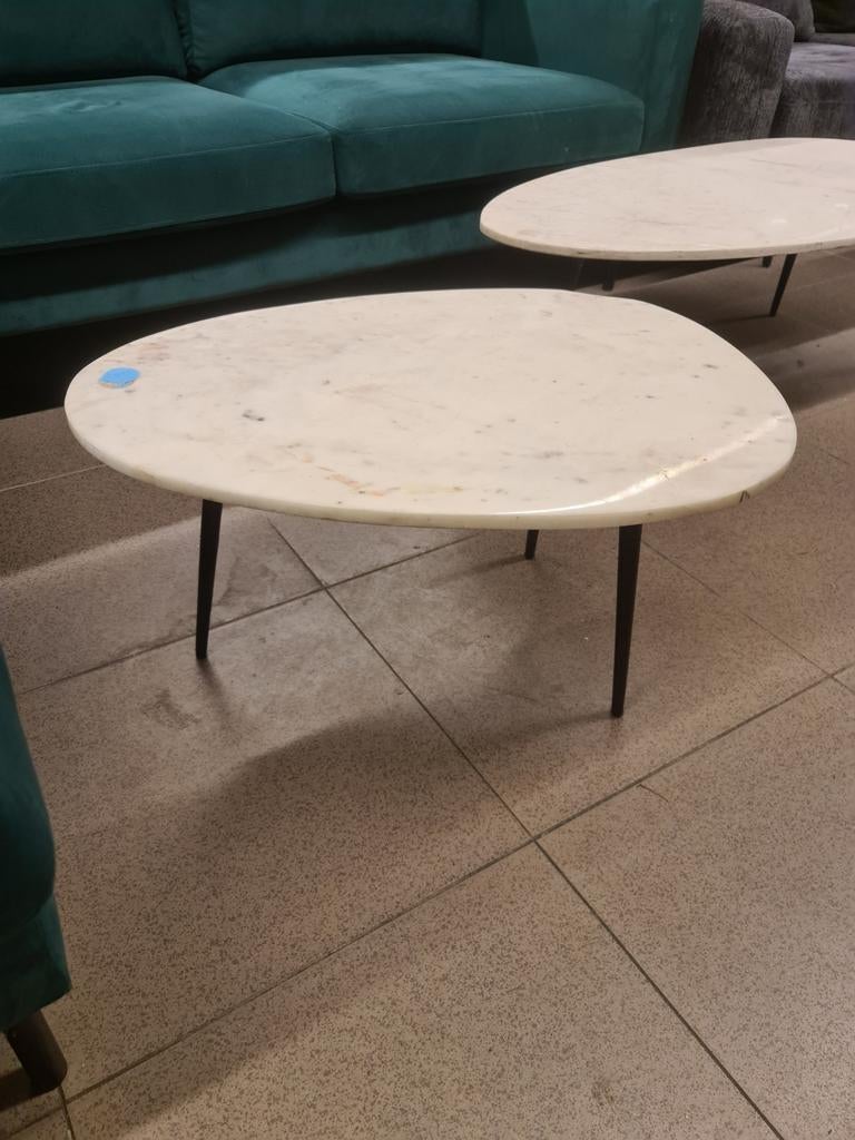 Nieuwe salontafel wit marmer ovaal ei model 70x50cm €55, Ophalen, ., Nieuw, .