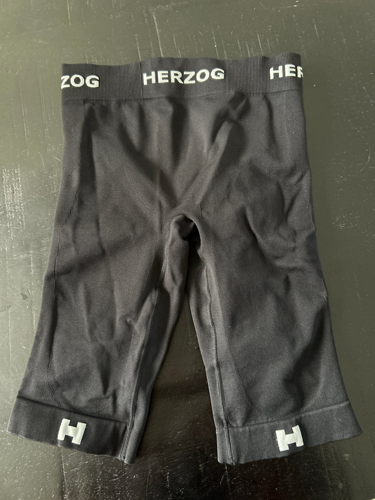 Herzog Compressiebroek Zwart Maat 2, Kleding | Heren, Zwart, Ophalen of Verzenden, Zo goed als nieuw, Hardlopen of Fietsen